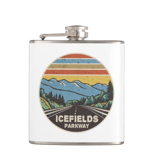 Icefields Parkway Alberta Canada Mountains Flachmann (Vorderseite)