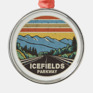 Icefields Parkway Alberta Canada Mountains Ornament Aus Metall