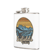 Icefields Parkway Alberta Canada Retro Flachmann (Links)