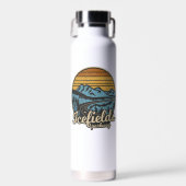 Icefields Parkway Alberta Canada Retro Trinkflasche (Vorne)