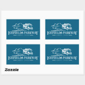 Icefields Parkway Alberta Freizeitfahrzeug Rechteckiger Aufkleber (Blatt)