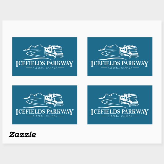 Icefields Parkway Alberta Freizeitfahrzeug Rechteckiger Aufkleber (Blatt)