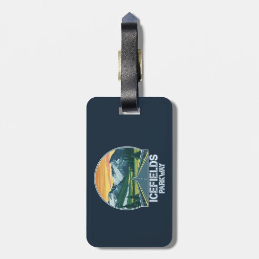 Icefields Parkway Alberta Kanada Vista Gepäckanhänger (Rückseite vertikal)