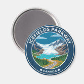Icefields Parkway Kanada Magnet (Vorderseite/Rückseite)