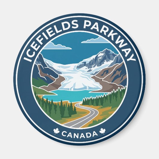 Icefields Parkway Kanada Magnet (Vorne)