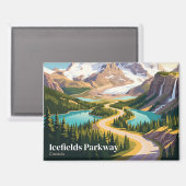 Icefields Parkway Kanada Magnet (Vorderseite/Rückseite)