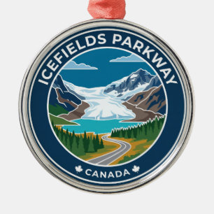 Icefields Parkway Kanada Ornament Aus Metall
