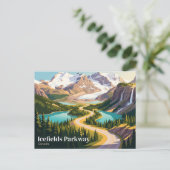 Icefields Parkway Kanada Postkarte (Stehend Vorderseite)