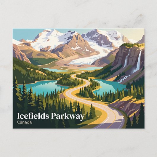 Icefields Parkway Kanada Postkarte (Vorderseite)