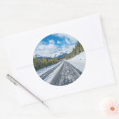 Icefields Parkway Runder Aufkleber (Umschlag)
