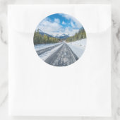 Icefields Parkway Runder Aufkleber (Tasche)