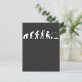 Icefishing Evolution Funny Angel Spaß Postkarte (Stehend Vorderseite)