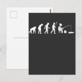 Icefishing Evolution Funny Angel Spaß Postkarte (Vorne/Hinten)