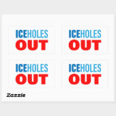ICEholes OUT Rechteckiger Aufkleber (Blatt)