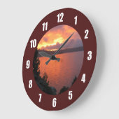Icehouse Reservoir Sunset Große Wanduhr (Winkel)