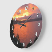 Icehouse Reservoir Sunset Große Wanduhr (Winkel)