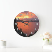 Icehouse Reservoir Sunset Große Wanduhr (Zuhause)