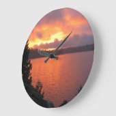 Icehouse Reservoir Sunset (Numberless) Große Wanduhr (Winkel)