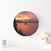 Icehouse Reservoir Sunset (Numberless) Große Wanduhr (Zuhause)