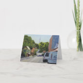 Icehouse Townscape Art Note Card Dankeskarte (Vorderseite)