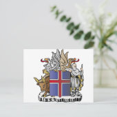 Iceland coat of arms postkarte (Stehend Vorderseite)