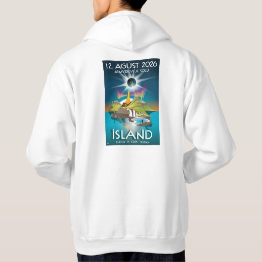 Iceland eclipse 2026 - hoodie  (Rückseite)
