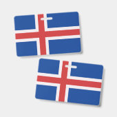 Iceland flag ausweis (Vorder- & Rückseite)