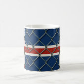 Iceland Flag Fence  Kaffeetasse (Mittel)