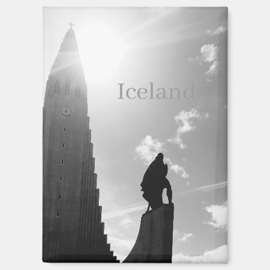 Iceland Fridge Magnet – Hallgrímskirkja Church  (Vorderseite)