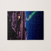 Iceland green northern lights sky puzzle (Horizontal)