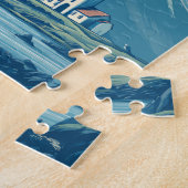 Iceland Illustration Travel Art Vintage Puzzle (Seite)