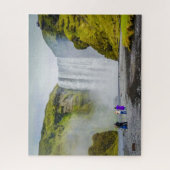 Iceland Jigsaw Puzzle - Skogafoss waterfall (Vertikal)