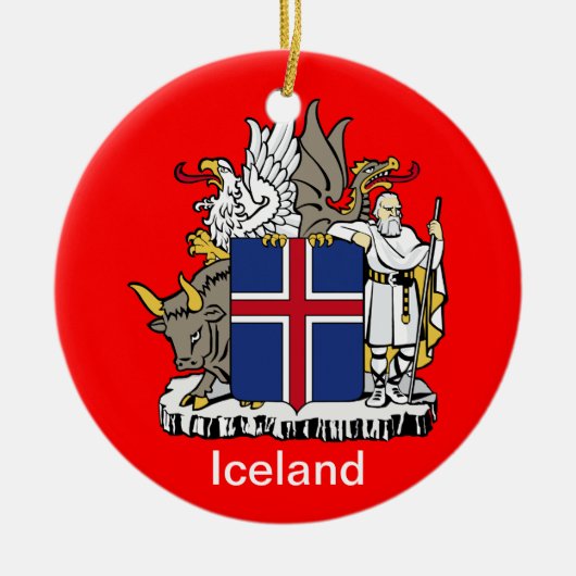 ICELAND* Keramik-Weihnachtsverzierung Keramikornament (Vorne)