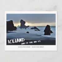 ICELAND Land Feuer und eisschwarzer Sandstrand