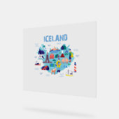Iceland map acrylschild (Winkel)