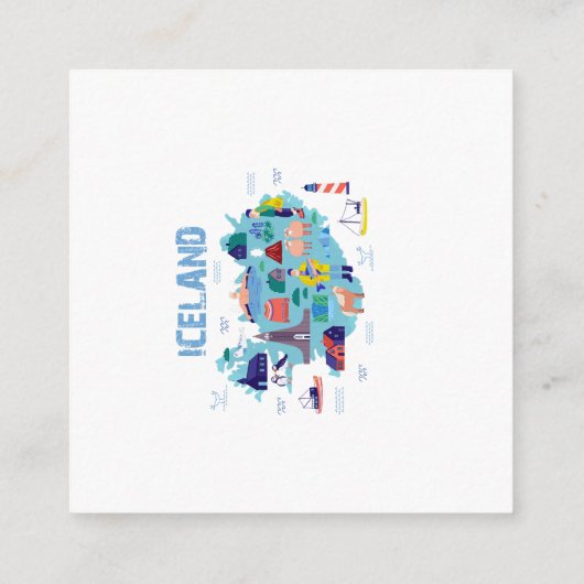 Iceland map begleitkarte (Rückseite)