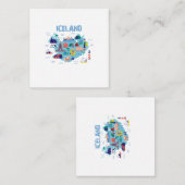 Iceland map begleitkarte (Vorne/Hinten)