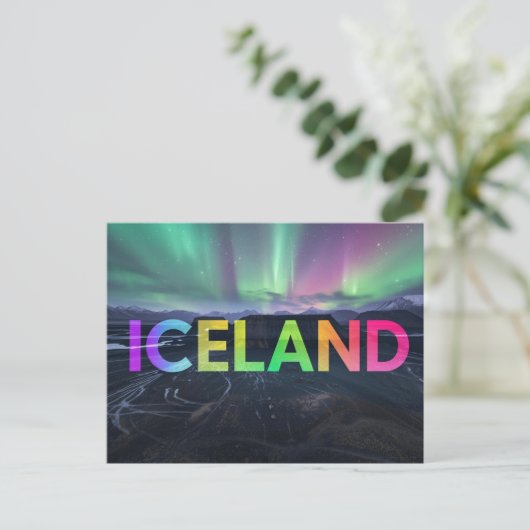 Iceland Postkarte (Stehend Vorderseite)