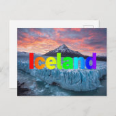 Iceland Postkarte (Vorne/Hinten)