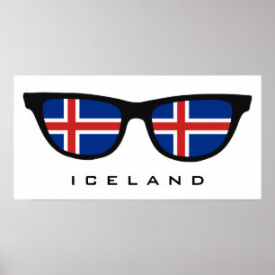 Iceland Shades custom text & color poster