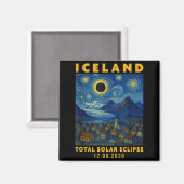 Iceland Total Solar Eclipse 2026 Magnet (Vorderseite/Rückseite)