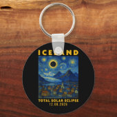 Iceland Total Solar Eclipse 2026 Schlüsselanhänger (Vorderseite)