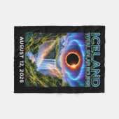 Iceland Total Solar Eclipse 2026 Totality Chaser Fleecedecke (Vorderseite (Horizontal))