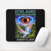 Iceland Total Solar Eclipse 2026 Totality Chaser Mousepad (Mit Mouse)