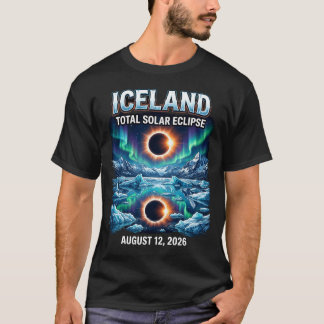 Iceland Total Solar Eclipse 2026 Totality Chaser T-Shirt