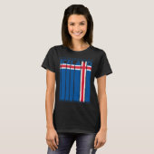 Iceland Vintage Icelandic Flag Vacation T-Shirt (Vorne ganz)