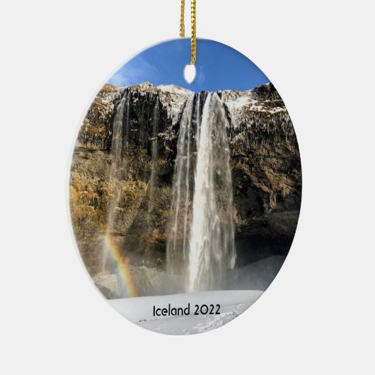 Iceland waterfall - ceramic ornament (Rechts)