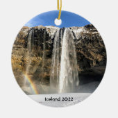 Iceland waterfall - ceramic ornament (Vorne)