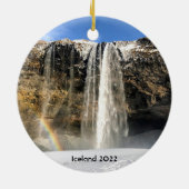 Iceland waterfall - ceramic ornament (Hinten)