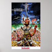 ICELANDIC AIRLINES Vikings Low Fare Europe Retro Poster (Vorne)